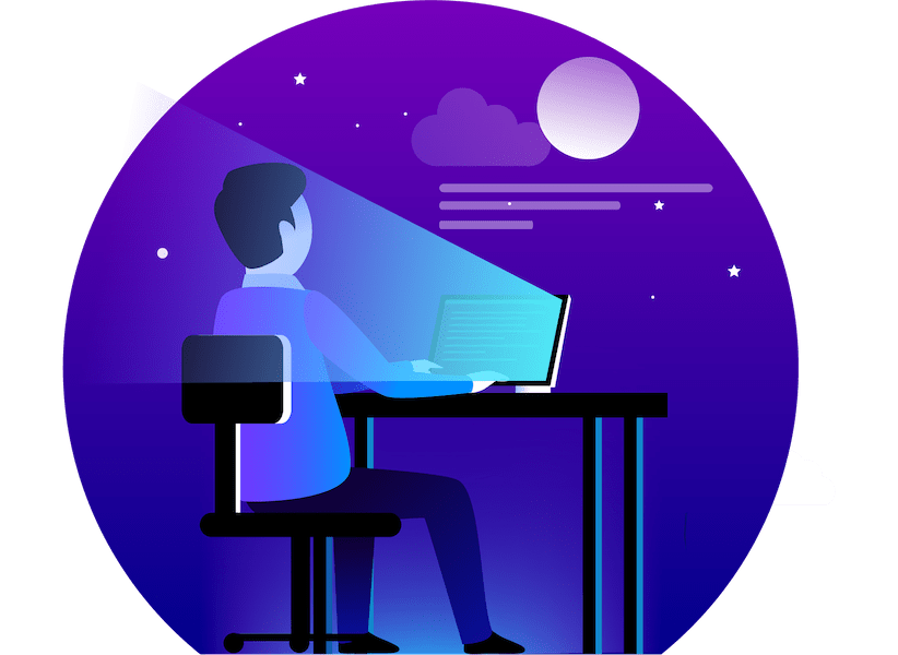 Images Illustrations Man Developing Website on Desk